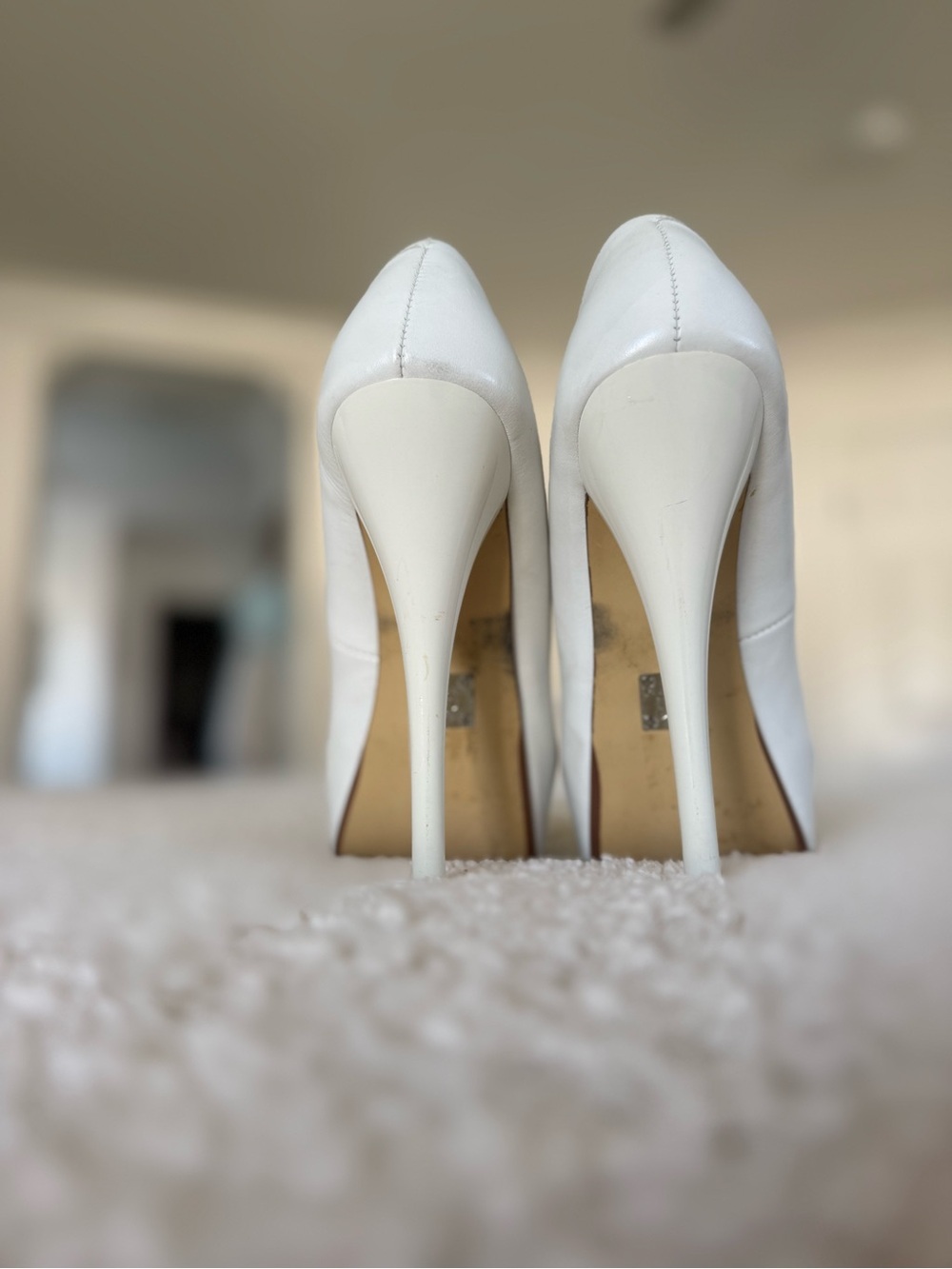 Pleaser White Platform Stiletto Pumps size 5 - Picture 3 of 6